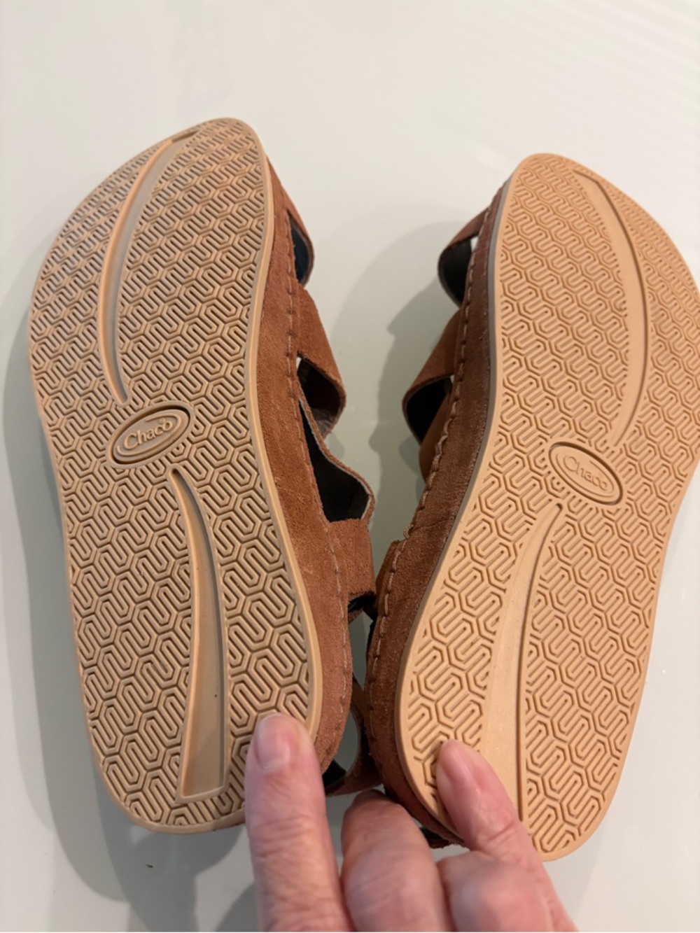 Chaco Clay Suede Strappy Adjustable Sandal, 7 - Picture 9 of 9
